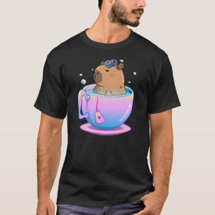 Capybara Bes Sweet Meisje Bosbes Meisje Thee KUNST T-shirt