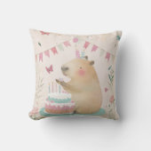 Capybara Birthday Bash-Sierkussen Kussen (Voorkant)