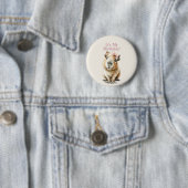 Capybara Birthday Button • Cute Woodland Party (In situ)