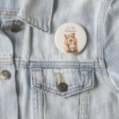 Capybara Birthday Button • Cute Woodland Party (In situ)