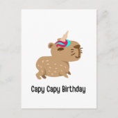 Capybara Birthday Card, Capy Capy Birthday Briefkaart (Voorkant)
