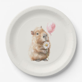 Capybara Birthday • Cute Animal Party Supply Papieren Bordje
