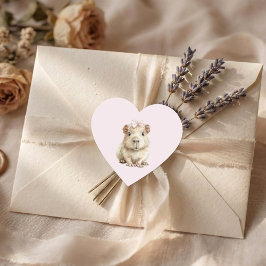 Capybara Birthday Hart Sticker