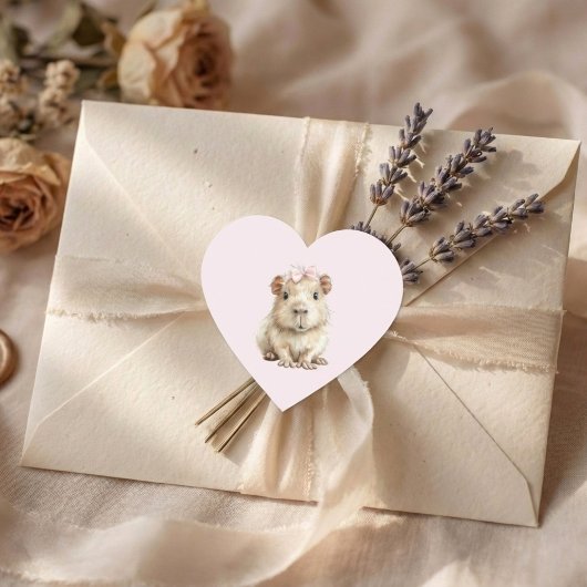 Capybara Birthday Hart Sticker