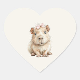 Capybara Birthday Hart Sticker