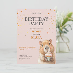 Capybara Birthday Invitation • 2nd Birthday Save The Date