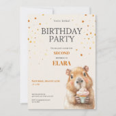 Capybara Birthday Invitation • 2nd Birthday Save The Date (Voorkant)