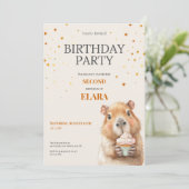 Capybara Birthday Invitation • 2nd Birthday Save The Date (Staand voorkant)