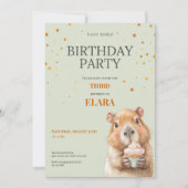 Capybara Birthday Invitation • 3rd Birthday Save The Date (Voorkant)