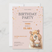 Capybara Birthday Invitation • 3rd Birthday Save The Date (Voorkant)