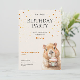 Capybara Birthday Invitation • Cute First Birthday Save The Date