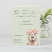 Capybara Birthday Invitation • Little One (Staand voorkant)