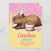 Capybara Birthday Kaart (Voorkant / Achterkant)