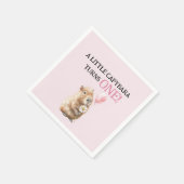 Capybara Birthday Napkin • First Birthday Servet (Hoek)