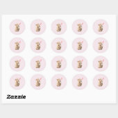 Capybara Birthday Ronde Sticker (Vel)