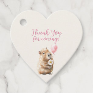 Capybara Birthday Thank You Bedankjes Labels