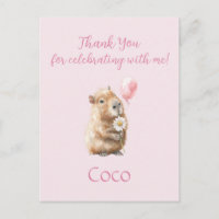 Capybara Birthday Thank You