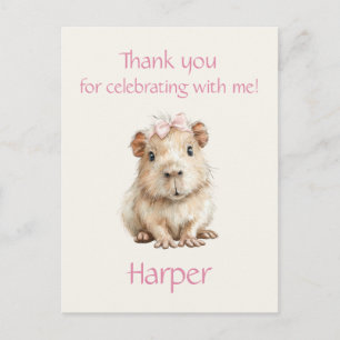 Capybara Birthday Thank You Briefkaart