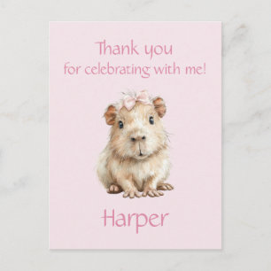 Capybara Birthday Thank You Briefkaart
