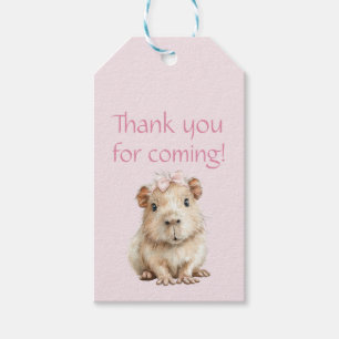Capybara Birthday Thank You Cadeaulabel