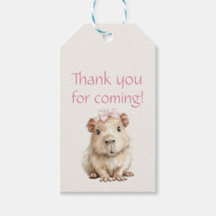 Capybara Birthday Thank You Cadeaulabel