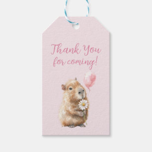 Capybara Birthday Thank You Cadeaulabel