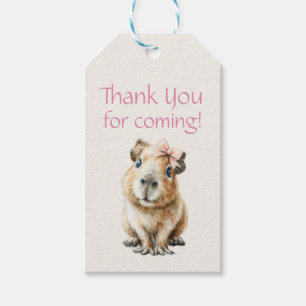 Capybara Birthday Thank You Cadeaulabel