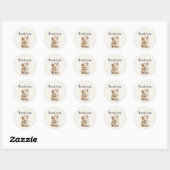 Capybara Birthday Thank You Ronde Sticker (Vel)