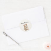 Capybara Birthday Thank You Ronde Sticker (Envelop)
