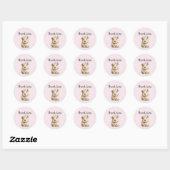 Capybara Birthday Thank You Ronde Sticker (Vel)
