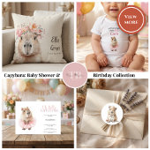 Capybara Birthday Thank You Ronde Sticker