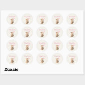 Capybara Birthday Thank You Ronde Sticker (Vel)