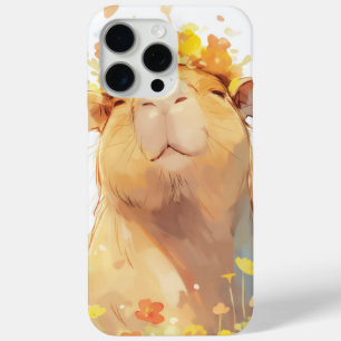 Capybara Bloemenkroon iPhone 15 Pro Max Hoesje