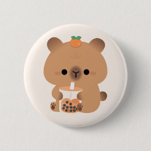 Capybara Boba Ronde Button 5,7 Cm