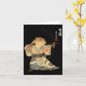 Capybara Boogschieten Samurai Kyudo Japans Dieren  Kaart (Gele Bloem)