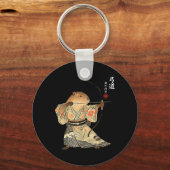 Capybara Boogschieten Samurai Kyudo Japans Dieren Sleutelhanger (Voorkant)
