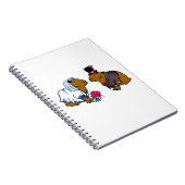 Capybara Bride & Groom Cute Wedding illustratie Notitieboek (Rechterzijde)