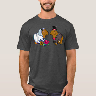 Capybara Bride & Groom Wedding Illustration 165 T-shirt