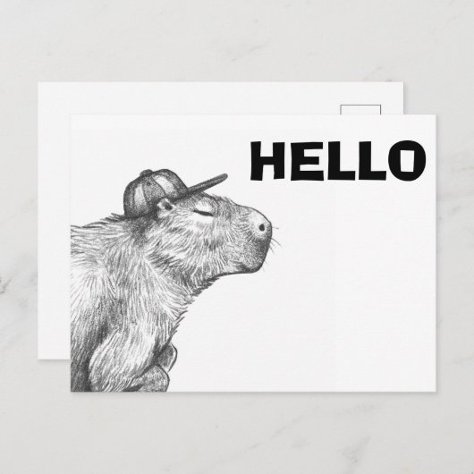 Capybara Briefkaart (Voorkant / Achterkant)