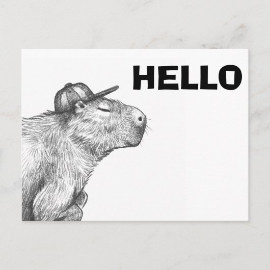 Capybara Briefkaart (Voorkant)