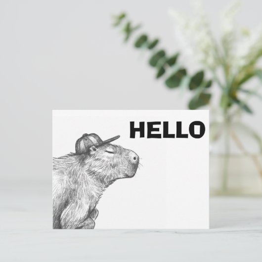 Capybara Briefkaart (Staand voorkant)