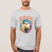 Capybara Bruh Funny Bruh Capybara Lovers Mannen Ki T-shirt (Voorkant)