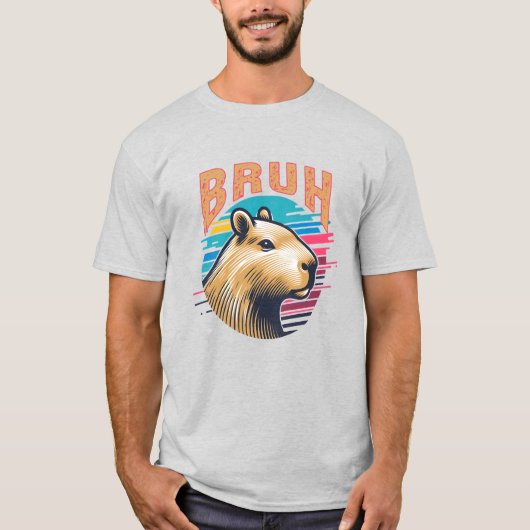 Capybara Bruh Funny Bruh Capybara Lovers Mannen Ki T-shirt (Voorkant)