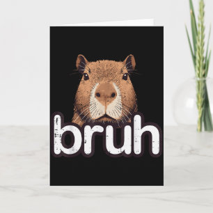 Capybara Bruh Grappige Capy Meme Knaagdier Mannen  Kaart
