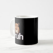 Capybara Bruh Grappige Capy Meme Knaagdier Mannen Koffiemok (Voorkant links)