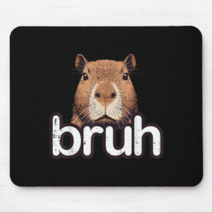 Capybara Bruh Grappige Capy Meme Knaagdier Mannen  Muismat