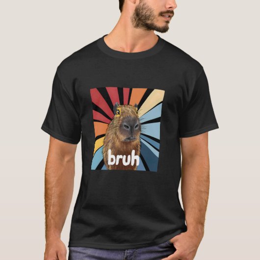 Capybara Bruh - Grappige meme Graphic Capybara Lov T-shirt (Voorkant)