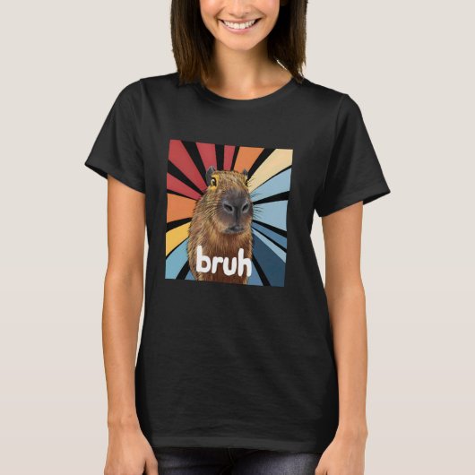 Capybara Bruh - Grappige meme Graphic Capybara Lov T-shirt (Voorkant)