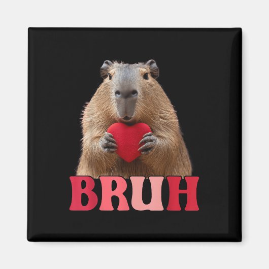 Capybara Bruh Meme Grappig Gezegde Tiener Jongens Magneet (Voorkant)