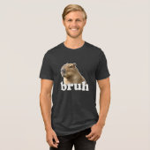 Capybara Bruh Meme Men’s Shirt Funny Animal Tee (Voorkant volledig)